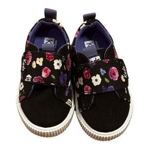 KEDS Kids' Black Floral Sneakers